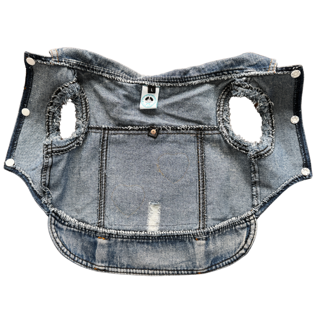 "Ghosting" Dog Denim Battle Vest