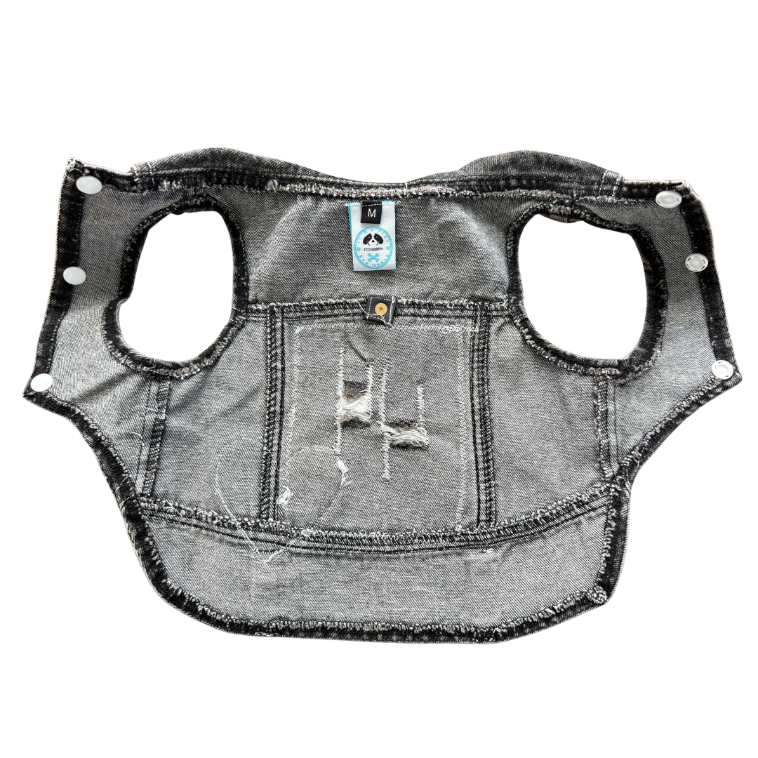 "Mood Heart" Denim Dog Battle Vest