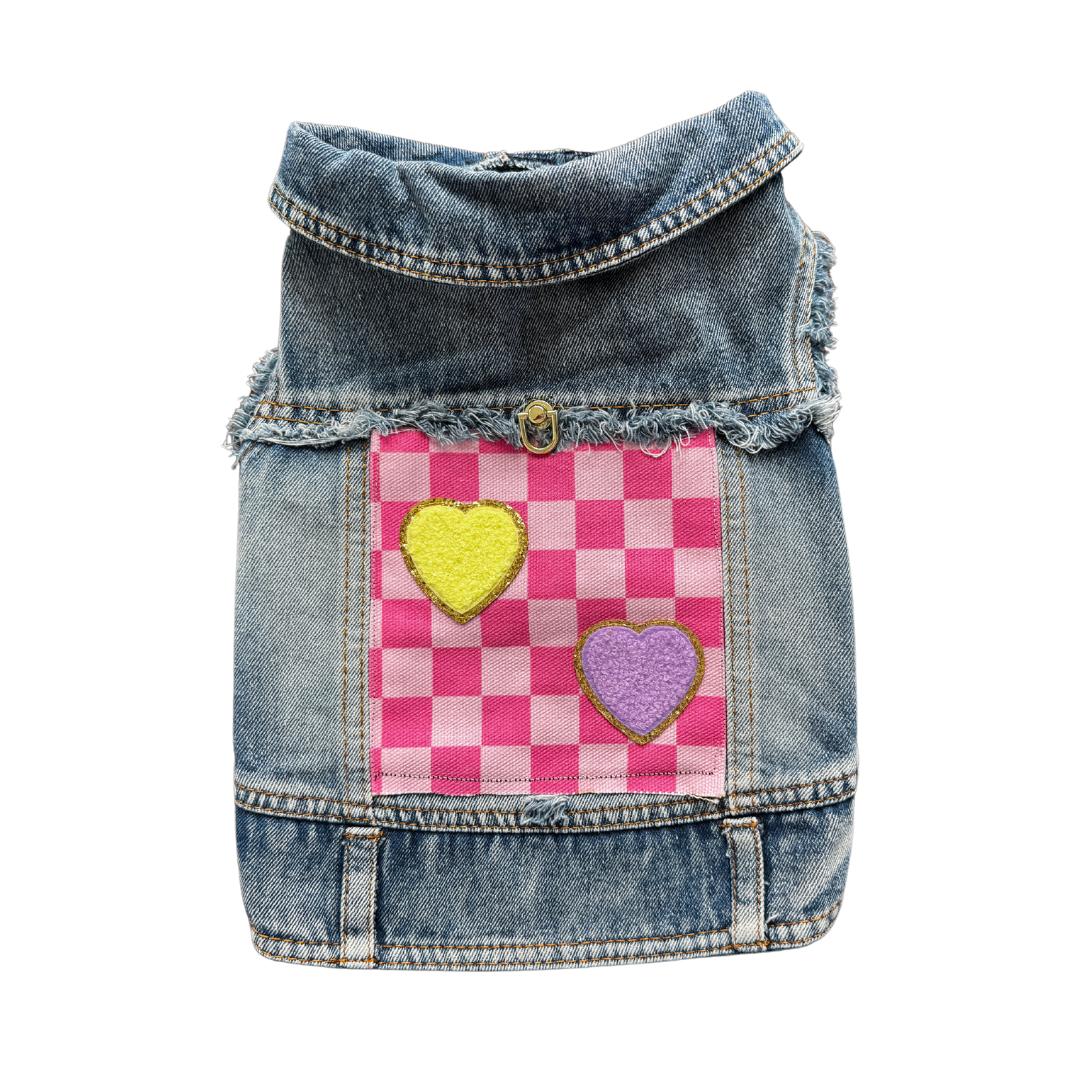 2 of Hearts 2.0 Dog Denim Battle Vest
