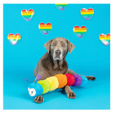 don't bug me rainbow rope dog toy squeak