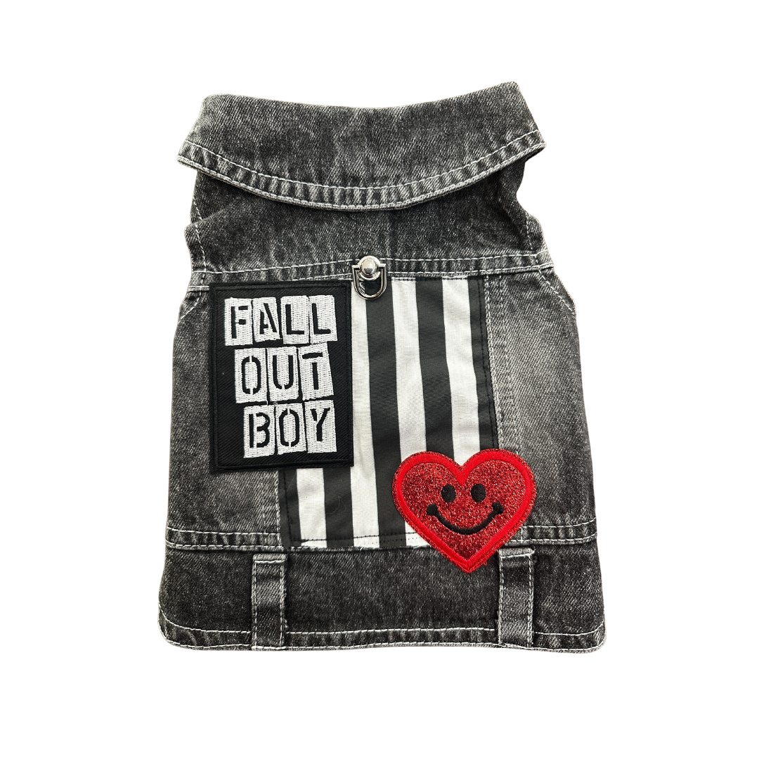 Denim Dog Vest "Fall Out Boy"