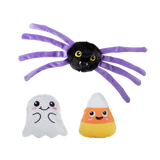 Frightly Friends Halloween dog toy spider ghost candy corn