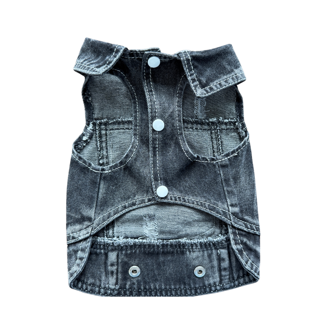 "Ghosting" Dog Denim Battle Vest 