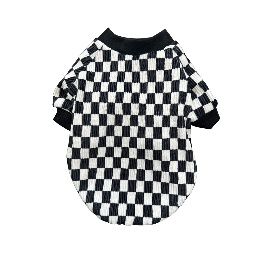 Lounge-y Checkers Dog Shirt