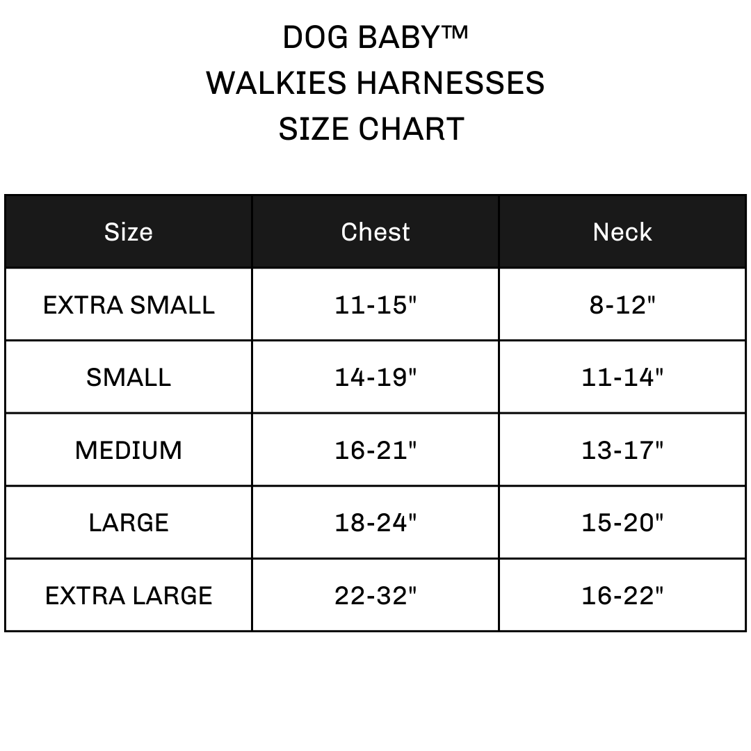 Walkies Step In Size Chart