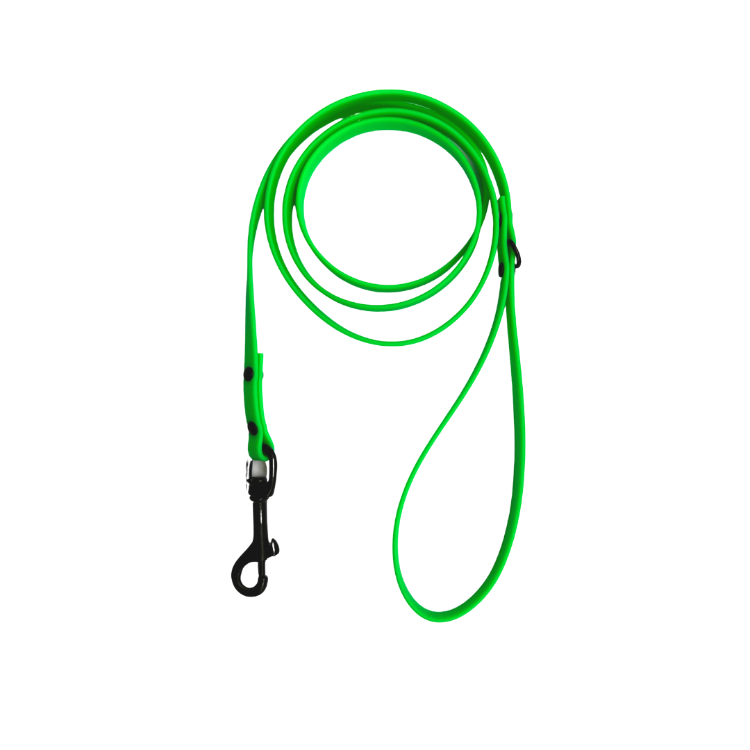 Biothane leash 3/8 neon green