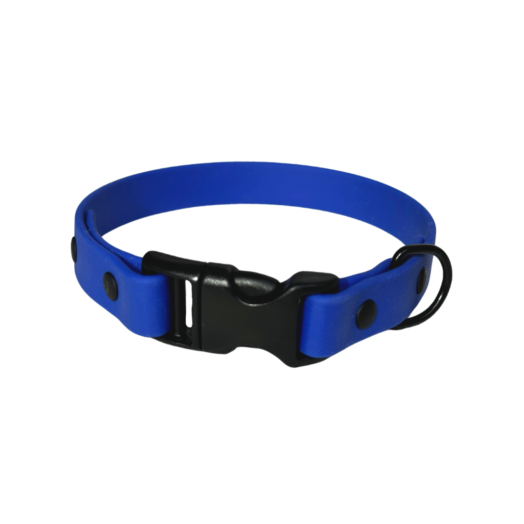 BioThane collar 5/8" neon blue