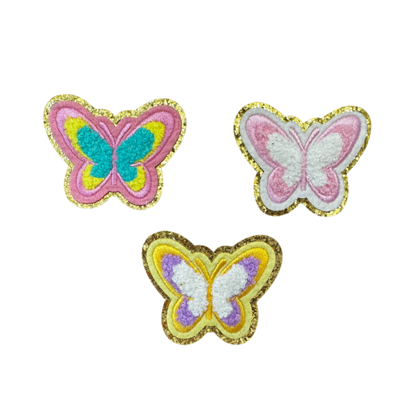 Butterfly Iron On Chenille Golden Glitter Patches - Buy Butterfly Iron On  Chenille Golden Glitter Patches Product on