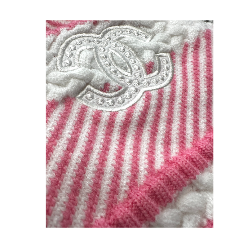 cute & cozy designer inspired dog sweater pink