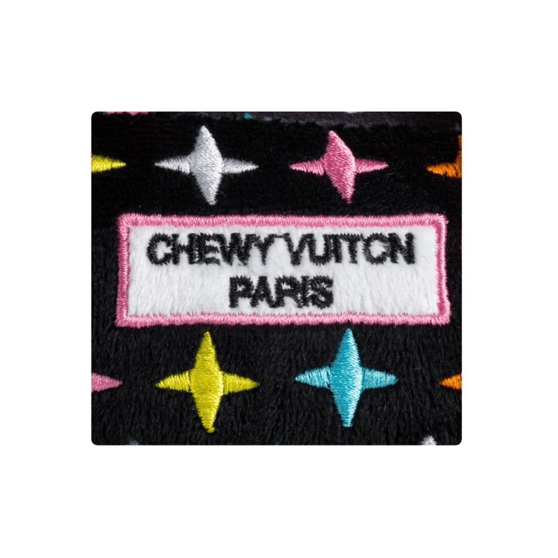Large Black Chewy Vuiton Purse Dog Toy by Haute Diggity Dog