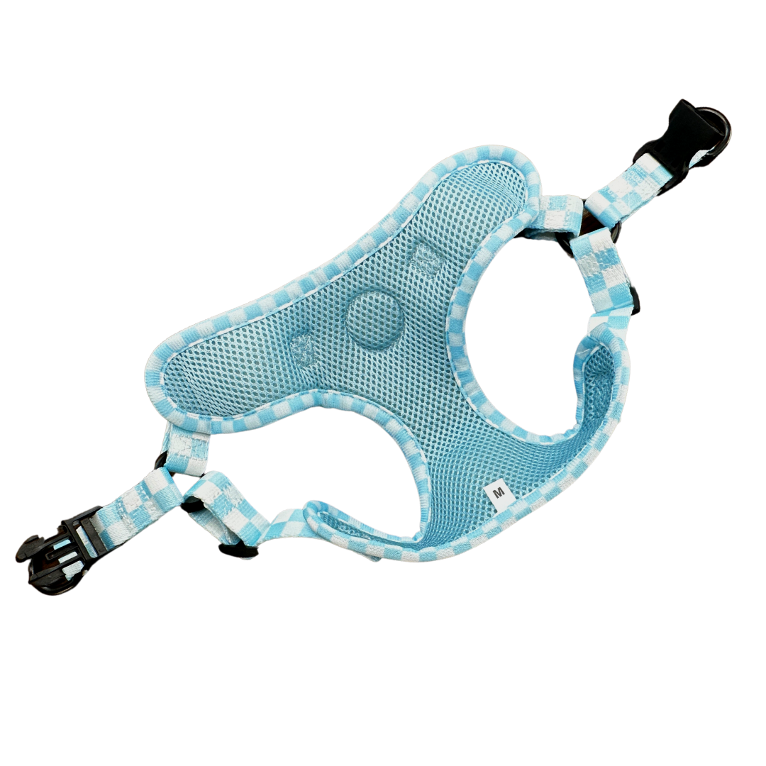 DOG BABY™ WALKIES Step-In Harness- Race Me Baby Blue