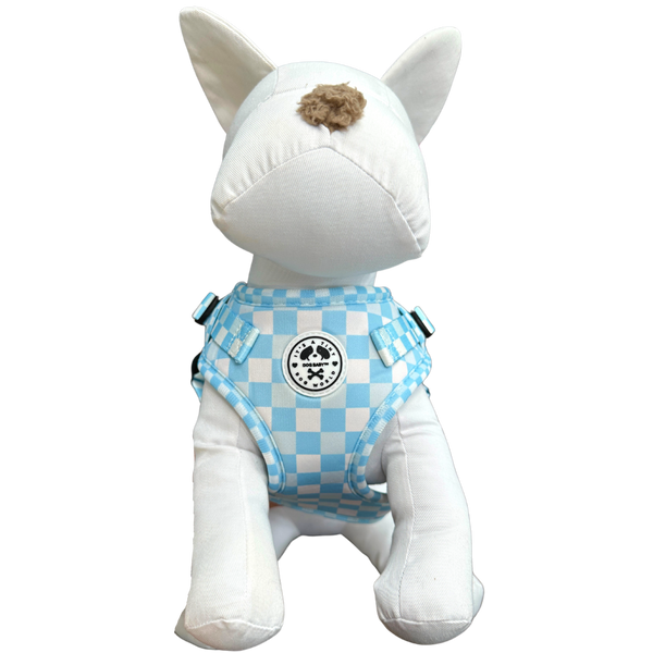 DOG BABY™ WALKIES Step-In Harness- Race Me Baby Blue