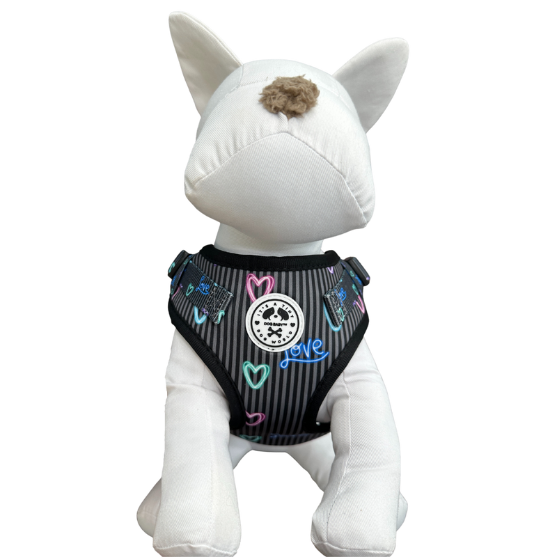 DOG BABY™ WALKIES Step-In Harness- Pins + Neons