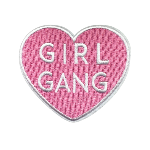 Embroidered Heart Girl Gang Patch