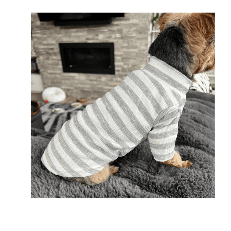 Luna Striped Mock Turtleneck - DOG BABY™