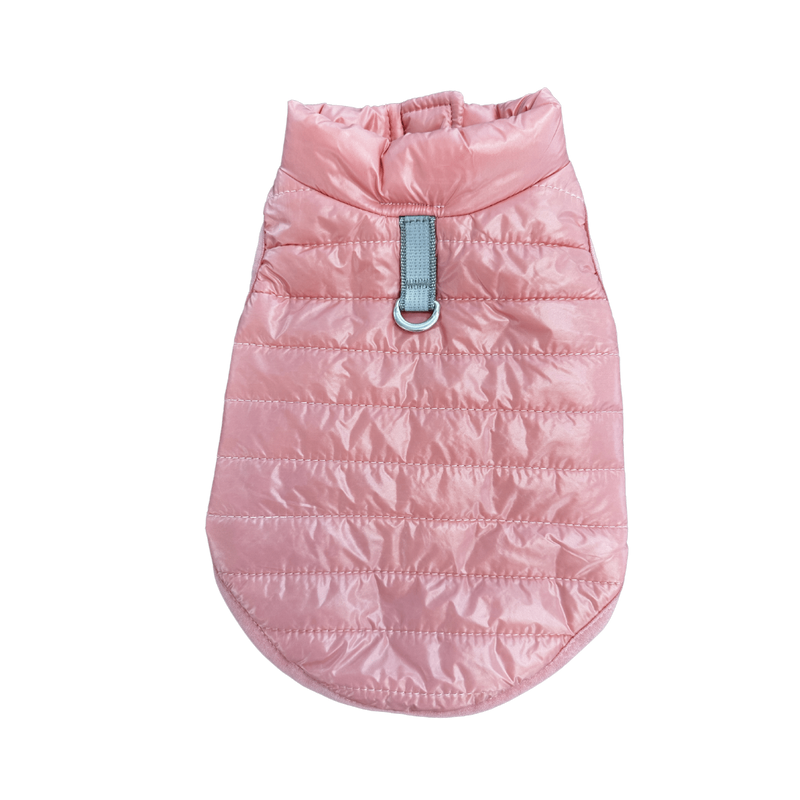 Pupagonia puffer vest for dogs blush pink