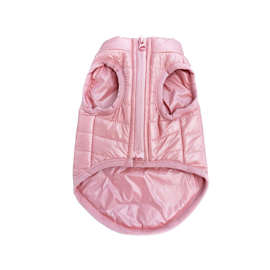 Pupagonia puffer vest for dogs blush pink