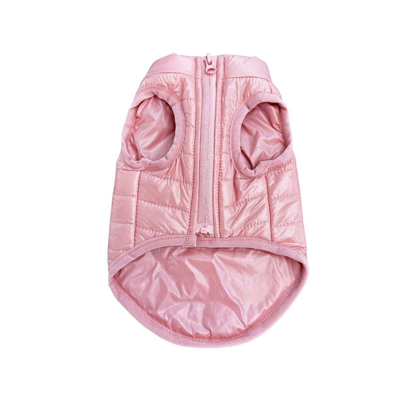 Pupagonia puffer vest for dogs blush pink