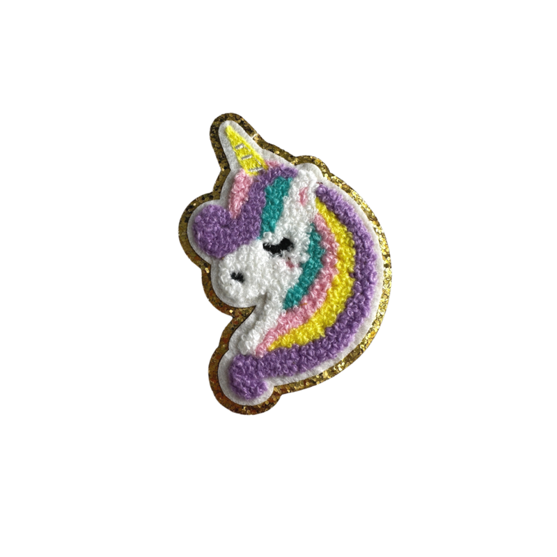 chenille rainbow unicorn patch for denin dog vests
