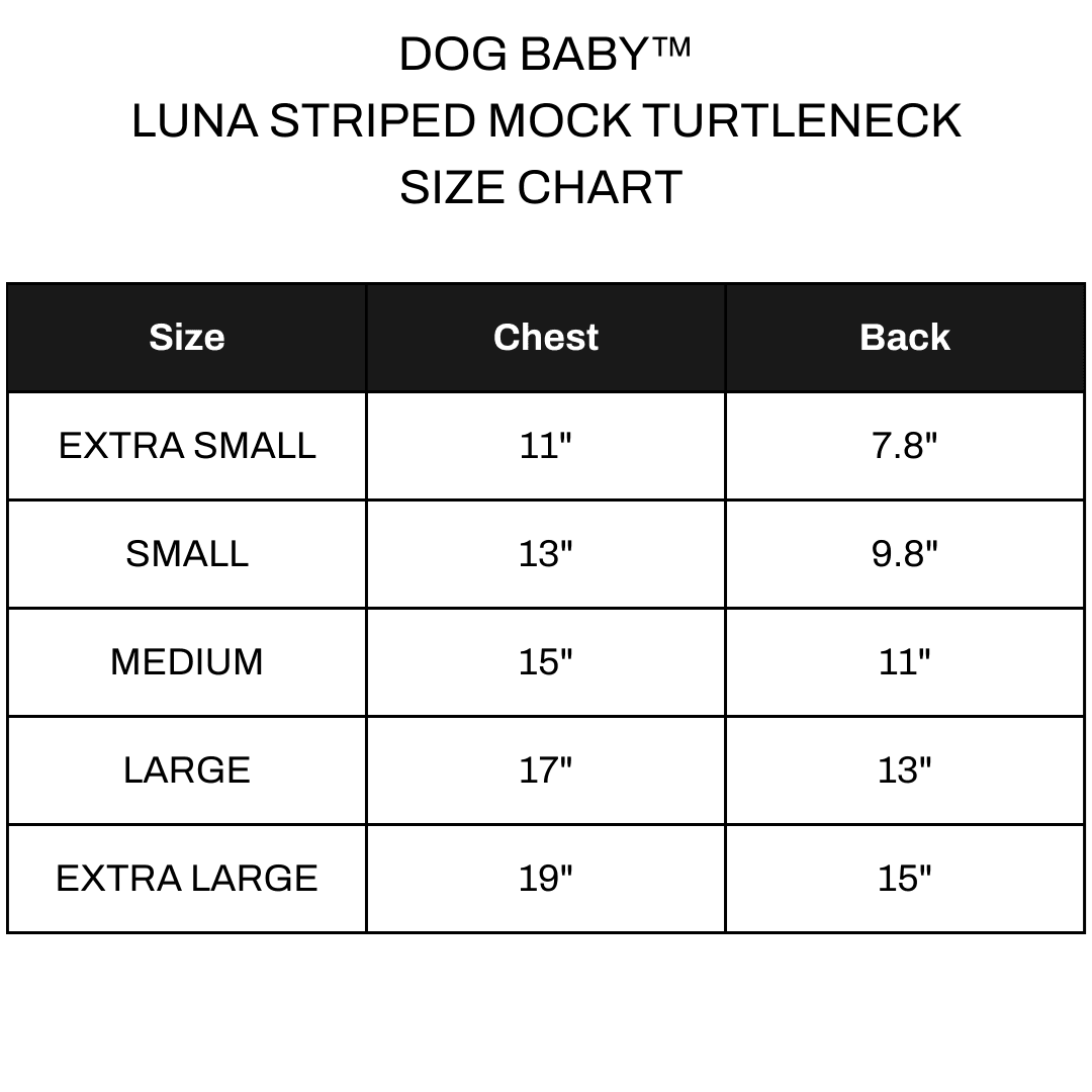 Luna Striped Mock Turtleneck - DOG BABY™