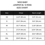 MOO BABY JUMPER SIZE CHART