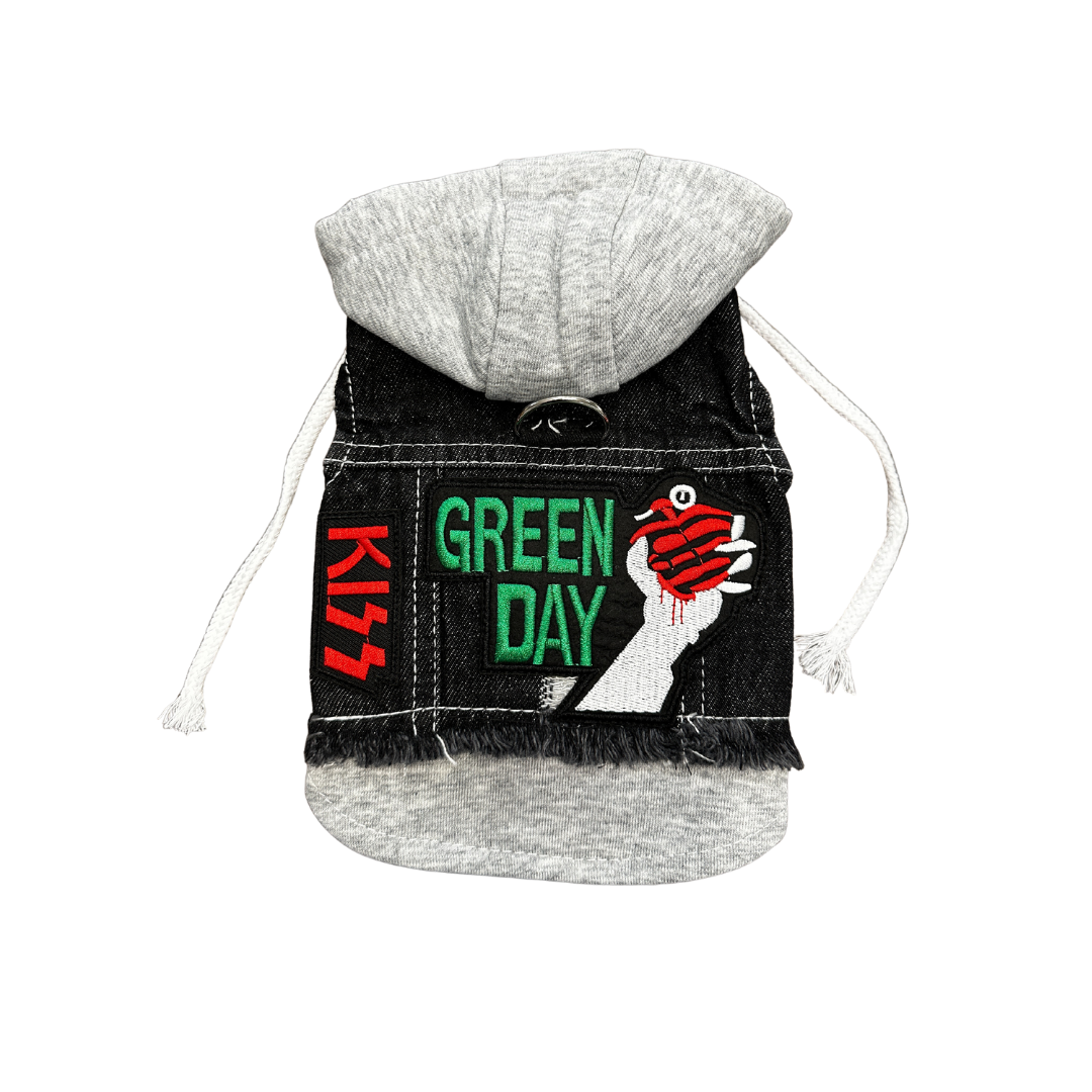 Green Day Hooded Vest for Dogs - XS