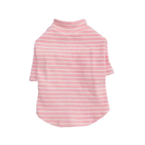plush stripes popover dog shirt pink